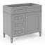 Meuble-lavabo de salle de bain 36 po sans lavabo supérieur, armoire de rangement moderne avec 2 tiroirs et un tiroir rabattable, structure en bois massif-130934734