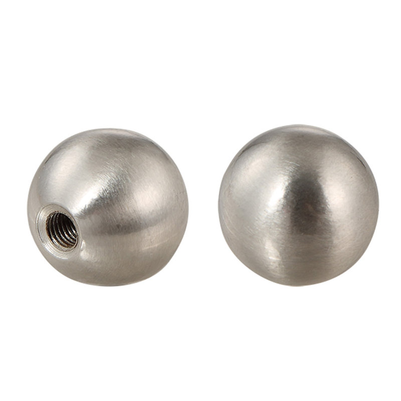 1-Inch Brushed Nickel Steel Sphere Lamp Finials (2-Pack)