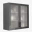 Armoire murale rétro avec portes en verre gaufré