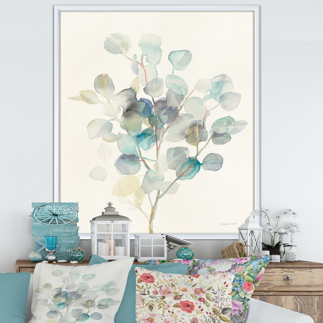 Tybalt Eucalyptus leaves I - Picture Frame Print on Canvas The Twillery Co.® 