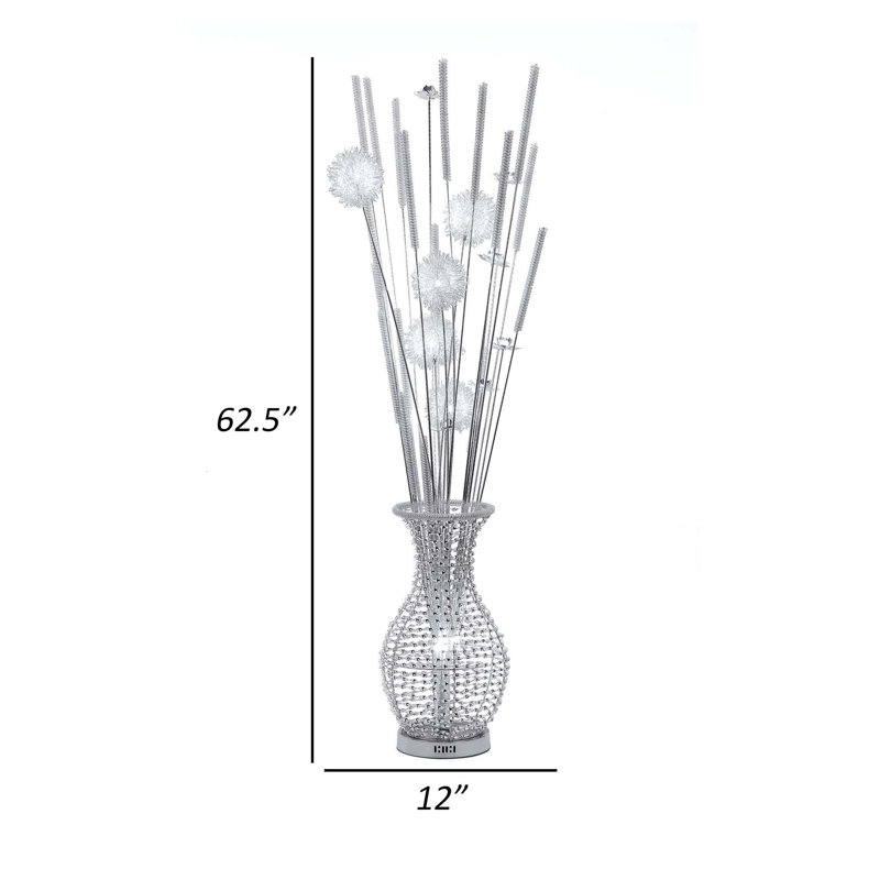 Lampe sur pied chromée 62,5 po Lular