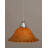 Cord Hung Mini Pendant Shown In Black Copper Finish With 10" Amber Crystal Glass-32464173-32464175-32464192
