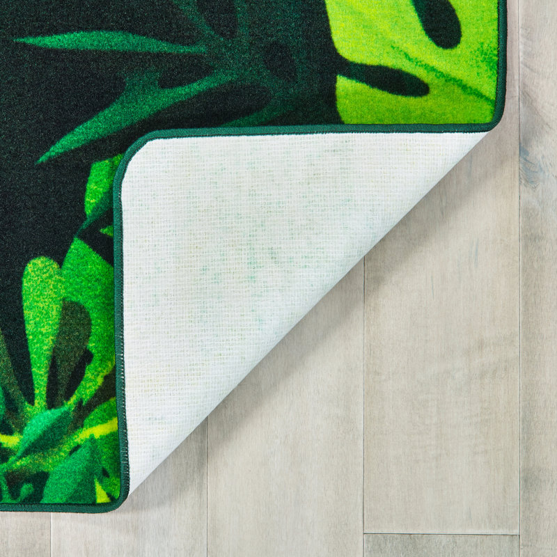 Tapis touffeté vert / noir Pixel Perfect, Rectangle 4 pi x 6 pi