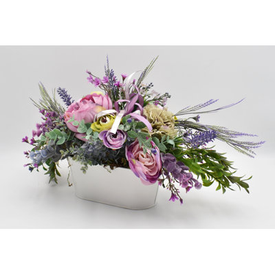 Kunstblume Mixed im Topf