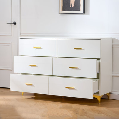 Modern Six-Drawer Chest, Living Room Cabinet