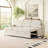 Convertible Sleeper Combo Sofa, Convertible Sofa Bed Polyester Pullout Bed With Storage Recliner And Cup Holder For Living Room, Tight Spaces-1160907532-1160907534