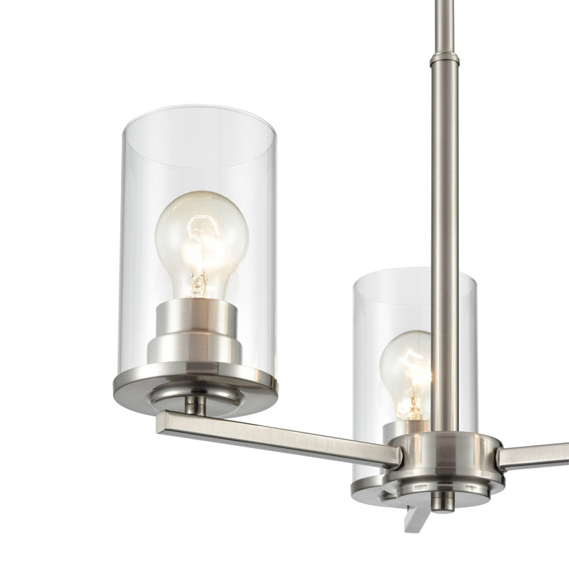 Verlana 3 - Light Dimmable Classic / Traditional Chandelier, Brushed Nickel