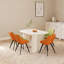 Ensemble de salle à manger 5 pièces crème et vert avec table rectangulaire de 63 pouces et quatre chaises rembourrées pour la cuisine et la maison, style moderne médiéval