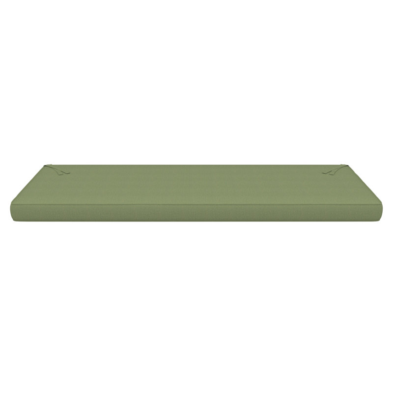 Sunbrella® Outdoor Bench Seat Cushion, 48" W x 18" D, Canvas Fern