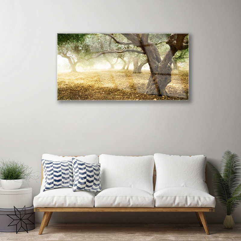 Nature Trees Grass - No Frame Print on Glass