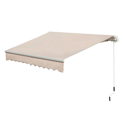 META 350cm W x 250cm D Fabric Cover Retractable Patio Awning