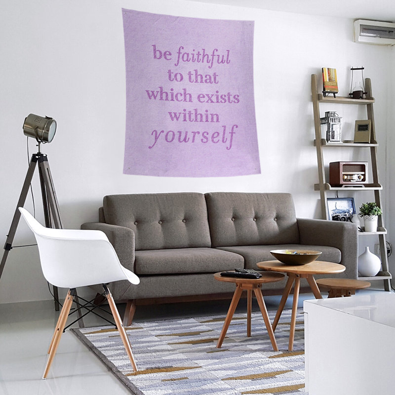 Tapisserie de polyester fidèle à votre quote, H 27,5 po x l 37,5 po, Violet
