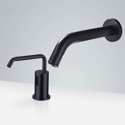 Valence Wall Mount Touchless Motion Sensor Faucet and Soap Dispenser in Dark Oil Rubbed Bronze