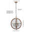 Luminaire sphère suspendu 4 lumières lanterne Hildegard
