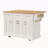 54Inch Large Kitchen Island With Rubber Wood Drop Leaf, Embossed Texture Rolling Kitchen Cart On 4 Wheels With 4 Doors And 3 Drawers, Kitchen Island With Storage For Kitchen, Dining Room-1923272051