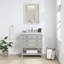 Ensemble de meuble-lavabo simple 31 po avec dessus en marbre de Carrare Patillo-94909848