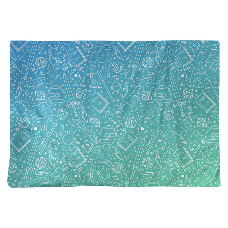 Napperon en coton 18 po Classic RPG, Bleu / Vert