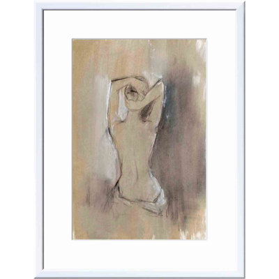 «Contemporary Draped Figure I» par Ethan Harper - peinture encadrée