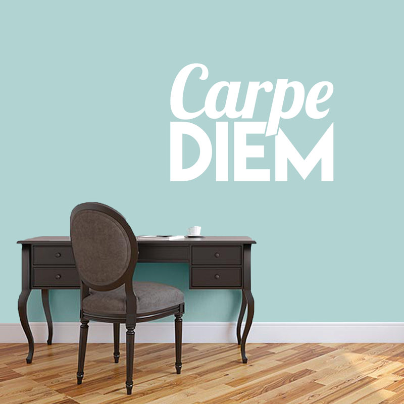 Décalcomanie murale indemnités journalières carpe diem Bartel, Blanc