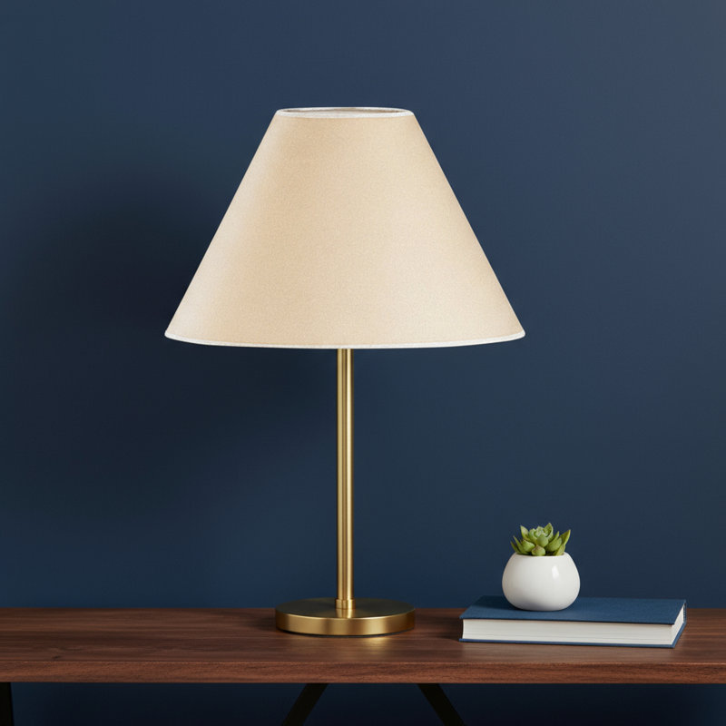Abat-jour empire en papier kraft brun clair