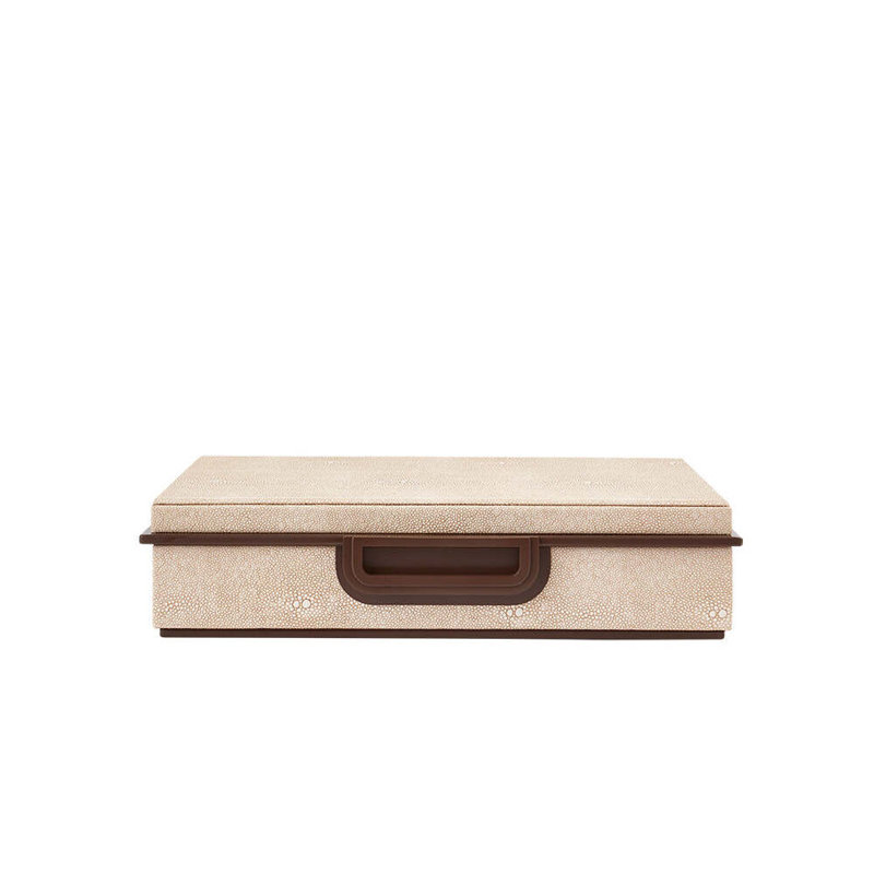 Boîte décorative, Crème/brun