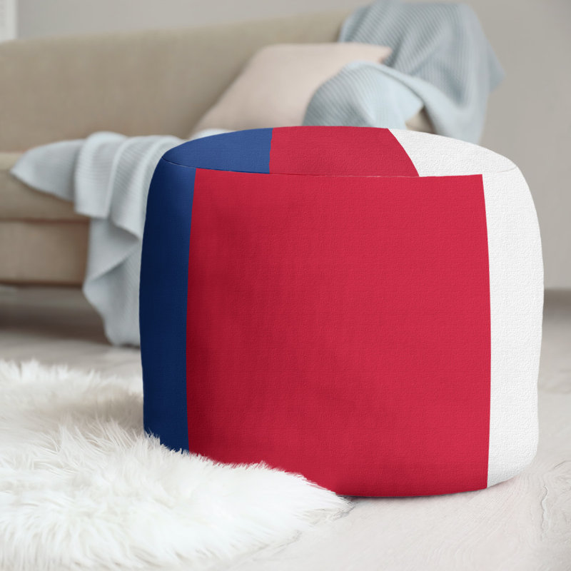 Repose-pieds repose-pieds rond 20,5" Los Angeles, Bleu / Rouge / Blanc