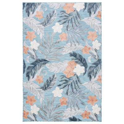 Tapis intérieur / extérieur bleu / gris Bowdon