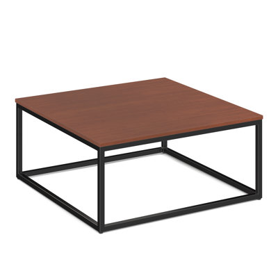 | Lyon | Table basse à plateau carré 36 po avec base en métal noir
