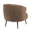 Chaise d'appoint avec rembourrage bouclé brun et mousse de contreplaqué-99193603