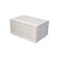 Table basse rectangulaire élégante blanche de 34 po avec motif sculpté alvéolé
