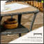 Table basse en rotin PE avec tablette de rangement Outsunny