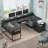 Keon Modular U-Shaped Computer Desk with Built-In Electrical Outlet-801647121