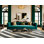 Washable Pewter White Striped Area Rug