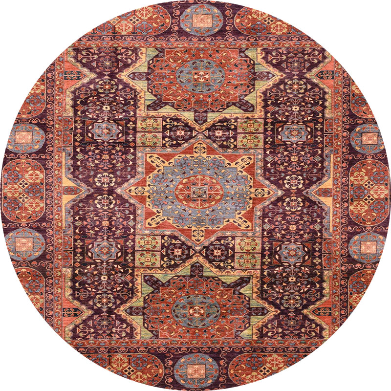 Abstract Indoor Rug, Round 7'