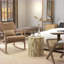 Table basse d'intérieur / d'extérieur à grain de bois en souche d'arbre, capacité de 198 lb, sans assemblage