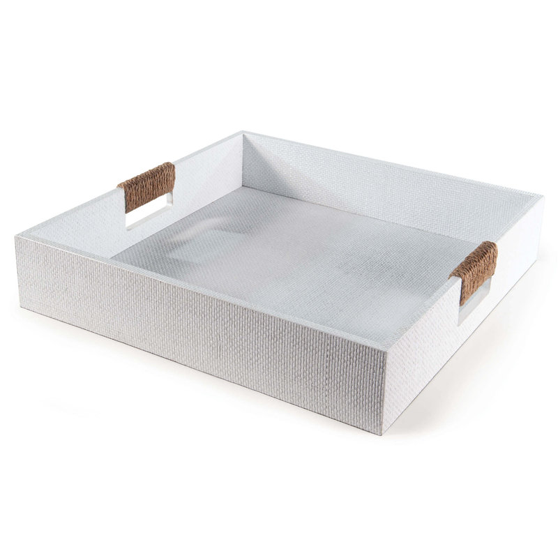 Logia Resin Tray, 3.5" H x 18" W x 18" L, White