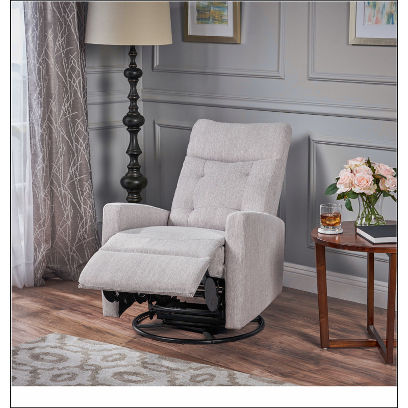 Fauteuil inclinable, pivotant et coulissant, Gris clair