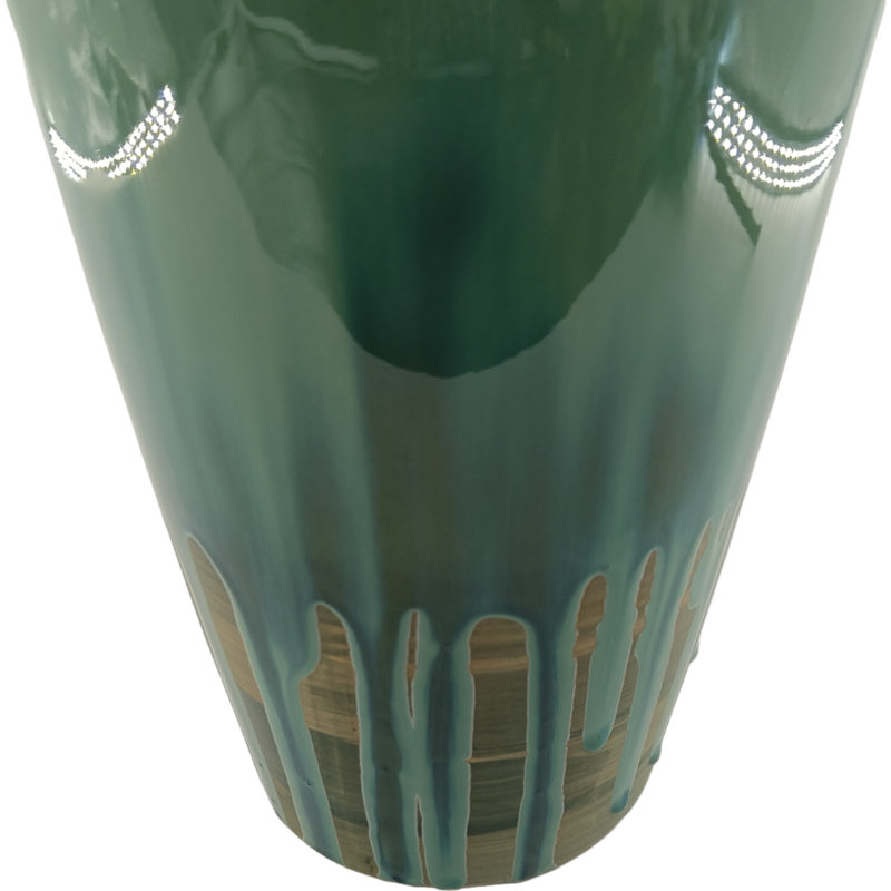 Modern Metal Aluminum Vase with Geometric Design