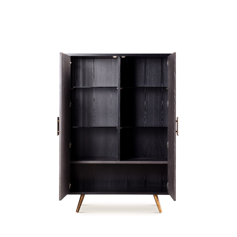 Accent Cabinet, Black Grain Ash, Brown