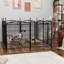 Parc pour chien pliable en métal 32 pouces - 8 panneaux de clôture robustes avec portes pour l'extérieur