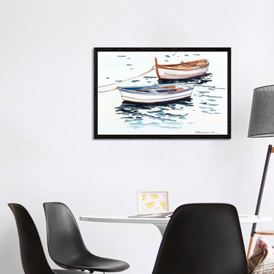 Vernazza Boats by Bill Drysdale - Floater Frame Gallery-Wrapped Canvas Giclée on Canvas