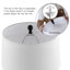 Lampe de table blanche en céramique avec abat-jour tambour