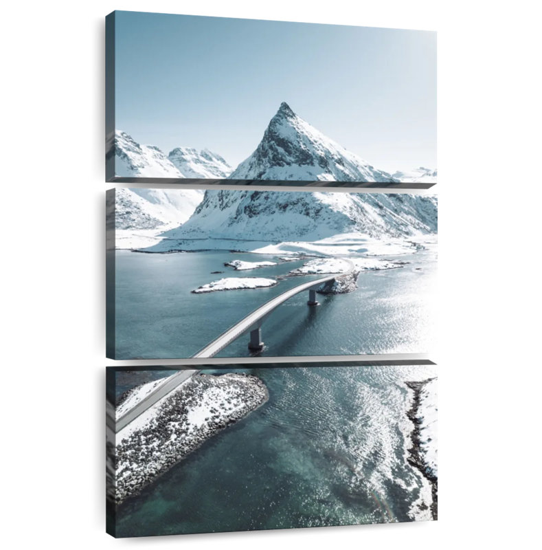 Alvord Fredvang Bridge In Winter, 74" H x 48" W