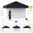 12 Ft. W x 12 Ft. D Metal Pop Up Canopy Instant Tent with 1 Removable Sidewall Black-108926353