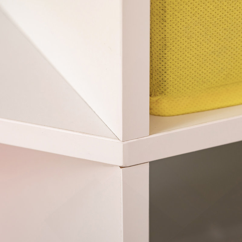 Armoire de coin blanche pour enfants avec rangement pour jouets