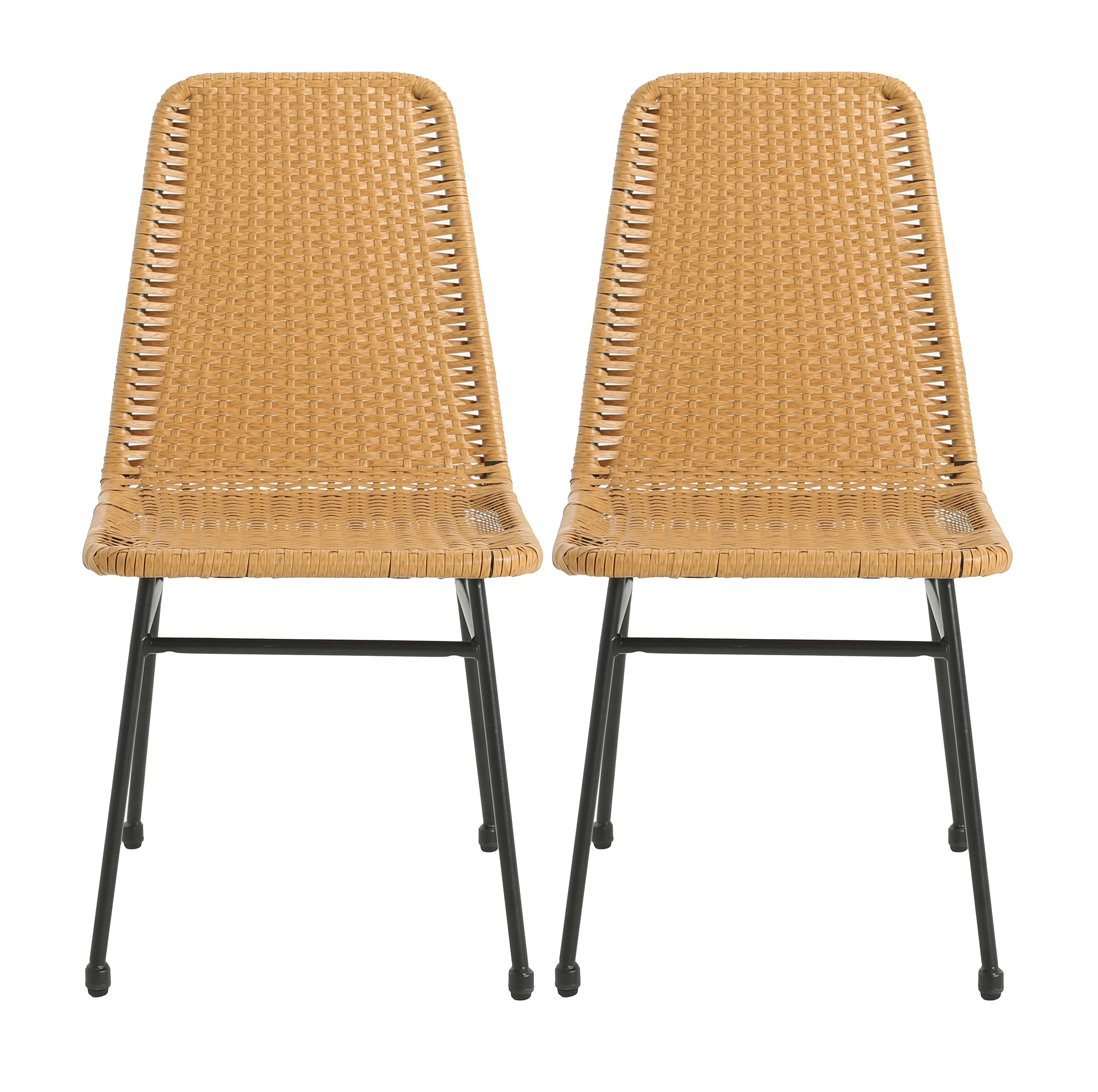iron rattan chair