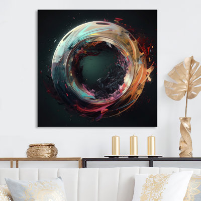 «Neon Spirité Eternity I», reproduction d'art sur toile géométrique moderne