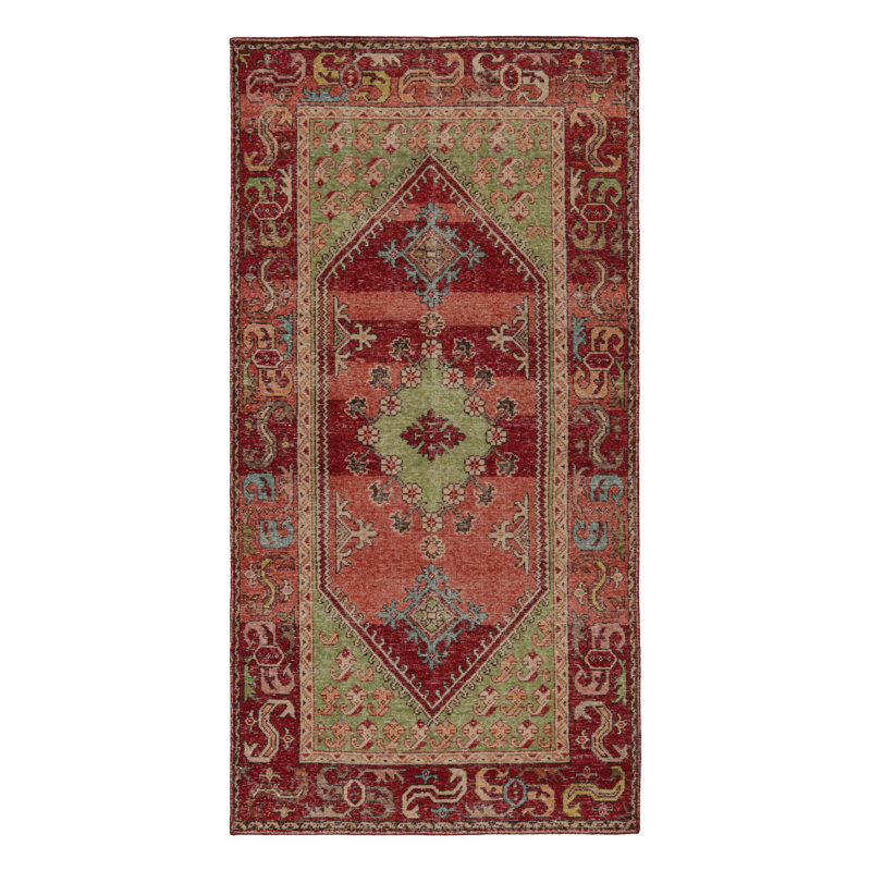 Distressed Homage Hand Knotted Wool Animal Print Area Rug, Runner 3' x 14'