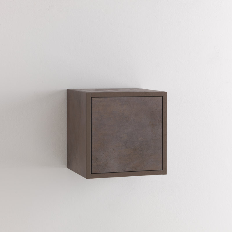 Bernice Square Cube Shelf with Adjustable Shelves, Brown