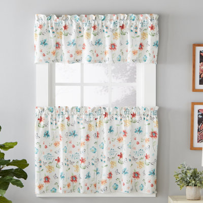 Ashling Floral Tailored Cafe Curtain